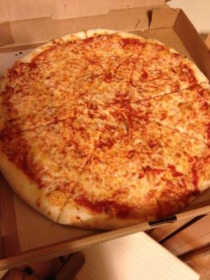 Cheese pizza takeout.