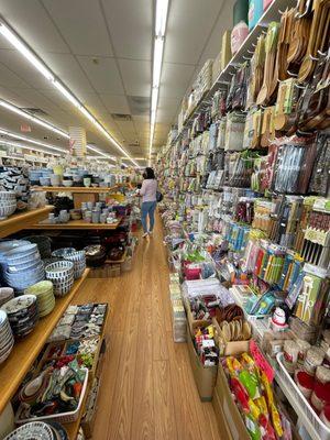 aisles and aisles of houseware