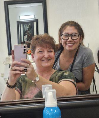 Sharing my new do with my amazing hair stylist, Norma.