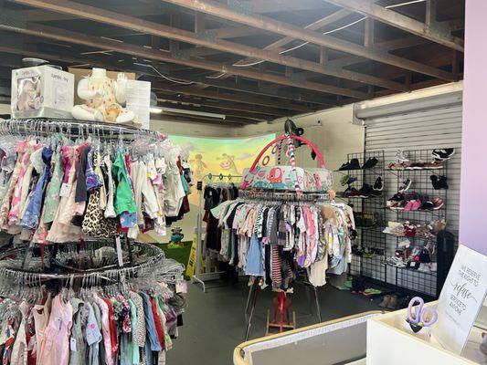 Interior of store infant clothing