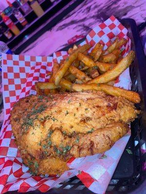 catfish with fries