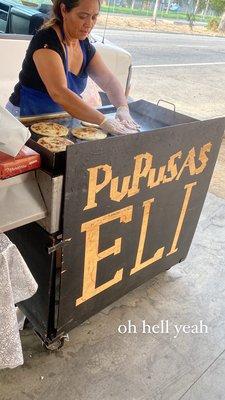 pupusas made fresh in front of you