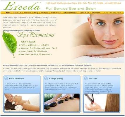 Please visit our website www.beautyspabyereeda.com