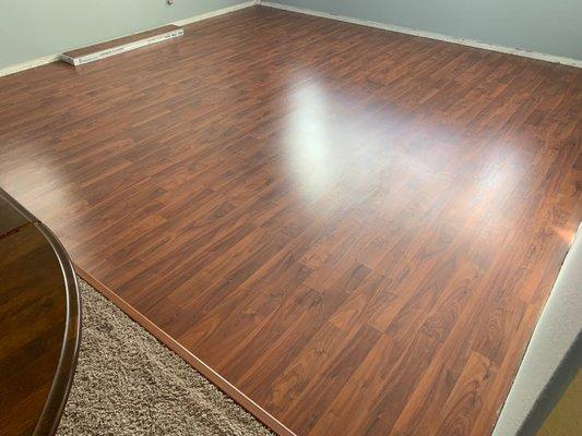 After laminate flooring was replaced.