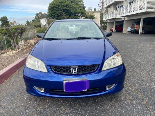 Cleaned headlights(after)