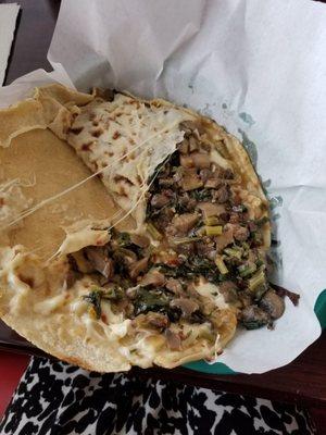 Mushroom quesadilla! Delicious!!!!