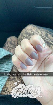 Gray matte finished nails