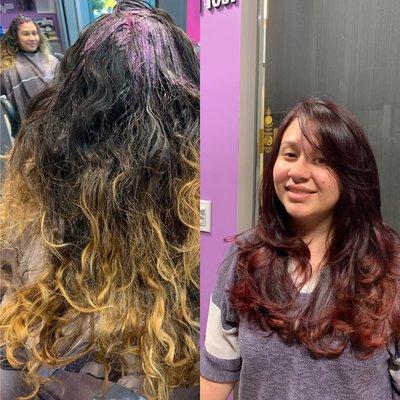 Color change and cut