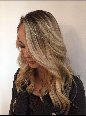 Blonde Balayage and layers done by Chris Angeloro