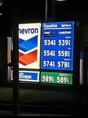 Chevron Gas Price - 11/15/2022