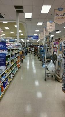 Main aisle from rear of store.