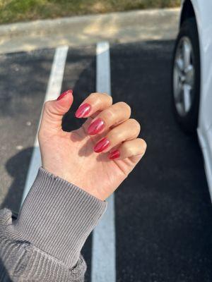 Dip mani with chrome