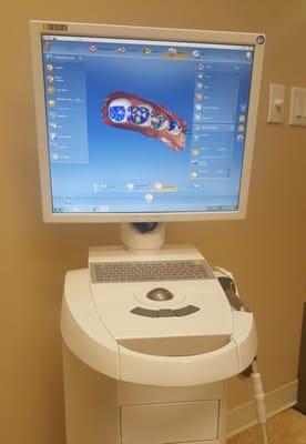 Special CAD-CAM dental software  used to design crown.