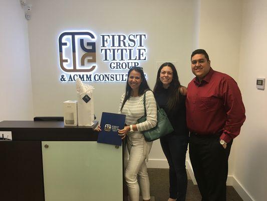 The Goncalves team is back again with another successful closing with First Title Group Inc.Congratulations to our new homeowner.