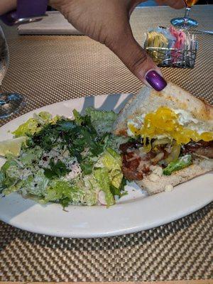 Beef sandwich with Cesar salad - delicious!!!