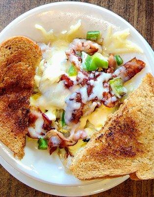 Breakfast Bowl (with toast from omelet)