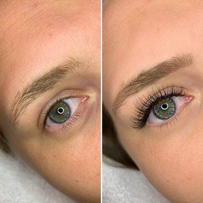 Classic lashes - before & after