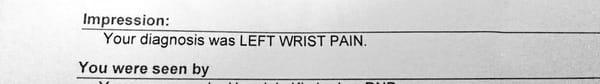 Thank goodness, I didn't realize that the stabbing wrist pain I had was due to wrist pain.