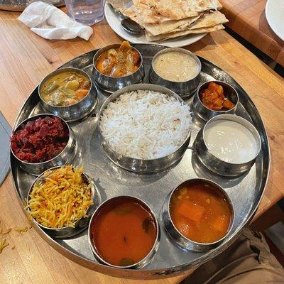 Lunch thali platter