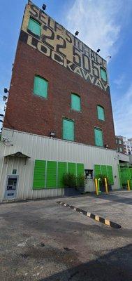 Portion of building facing the bqe