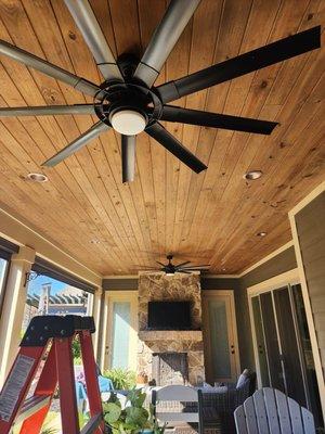 Ceiling fan installation