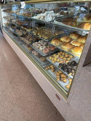 Counter of donuts