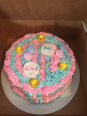 This was my baby reveal cake! Came out amazingly!