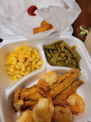 Fish and shrimp plate