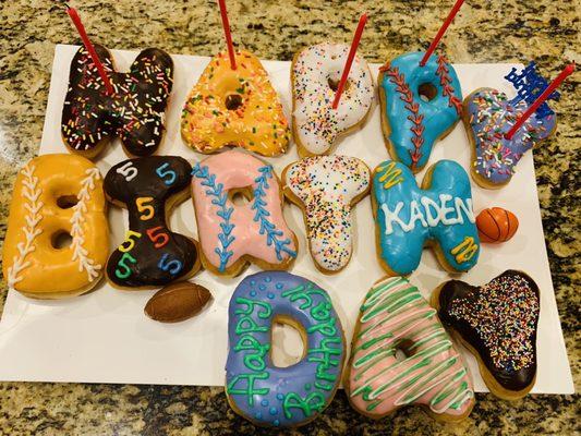 Birthday donuts for my little man.