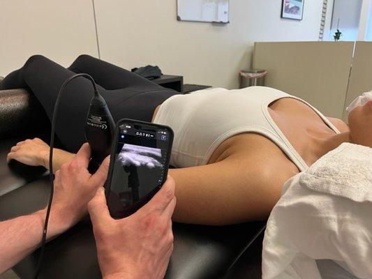 Ultrasound imaging of tennis elbow