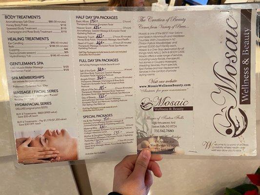 service menu