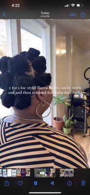 Bantu knots by Camille Janae