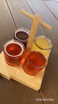 Flight - berry, peach, ginger, & blood orange ciders