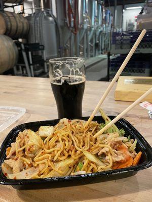 This is the chow mein with a brew next store at Ambitious Ales.