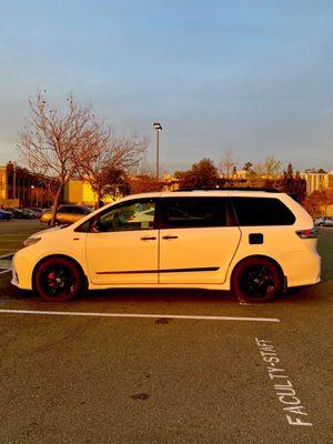 Tinted minivan