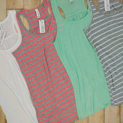 Looking form something simple? Visit our basics department for tanks & tees at $16 each.