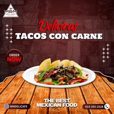 Tacos con Carne