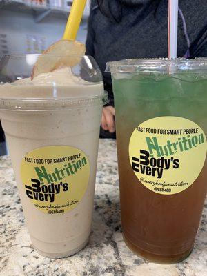 Lemon pound cake smoothie and Sweet & Sour Pop