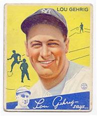 1934 Goudey Lou Gehrig