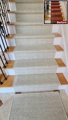 Luxurious Wool Stair Runner: A Stunning Staircase Transformation