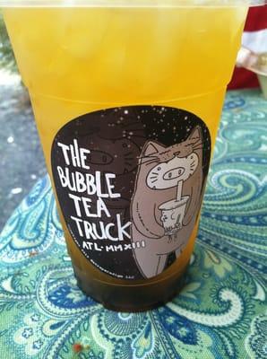 Mango bubble tea ($4)