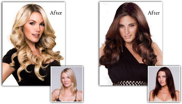 Chicago Hair Extensions-Weft Before After Example.