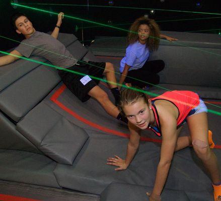 The first trampoline laser maze on the West Coast -- only at Big Air!