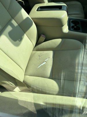 How are you gonna sell a vehicle for 20,000 with rips in the seat.