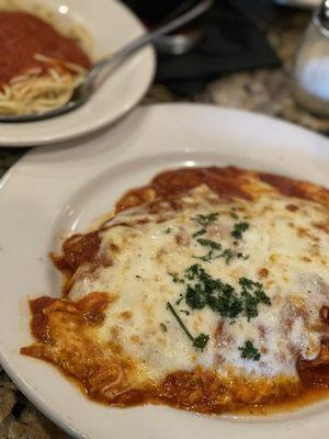 Veal Parmigiana (plentiful portion!)