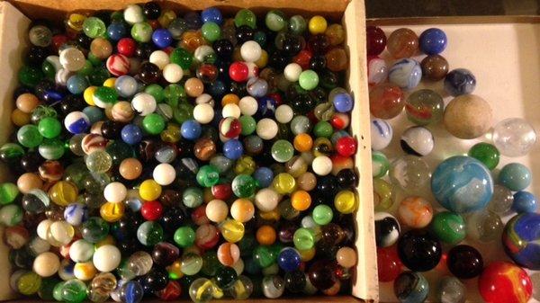 You can count on Pastimes to have glass marbles!