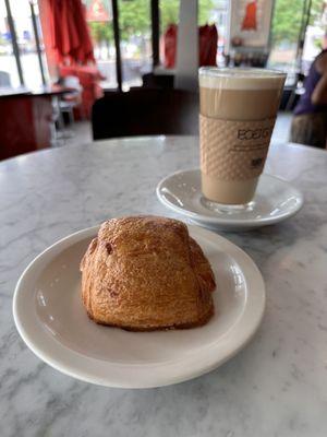 Croissant and cafe au lait