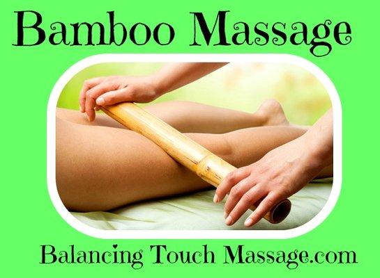 Deep tissue bamboo massage.