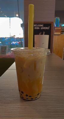 Brown sugar milk tea with boba