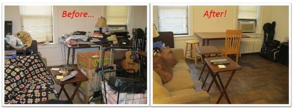 Living Room - Before & After